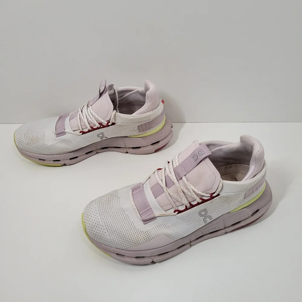 ON Cloud Cloudnova White Lavender Purple Running Sneaker Shoes Women's Size 10 - Picture 2 of 6